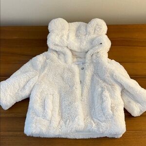 Primark Kids Cream Pea Coat with Bear Ears